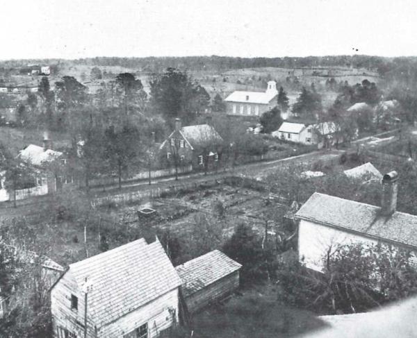 Rooftop view across the south end of Salem, ca. 1865.