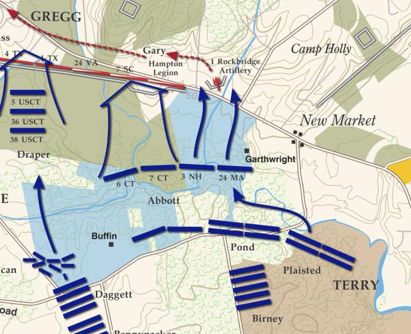 New Market Heights - Final Phase - September 29, 1864 Battle Map