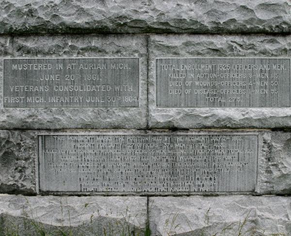 4th Michigan Infantry Monument