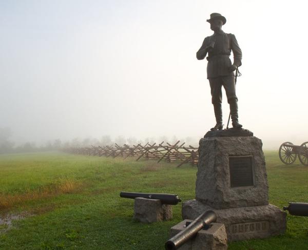 The John Buford Statue at the Gettysburg Battlefield