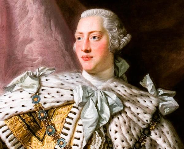 A still from George III: The King Who Lost the Colonies
