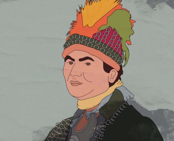 A still from Thayendanega: Native American Warrior, AKA Joseph Brant