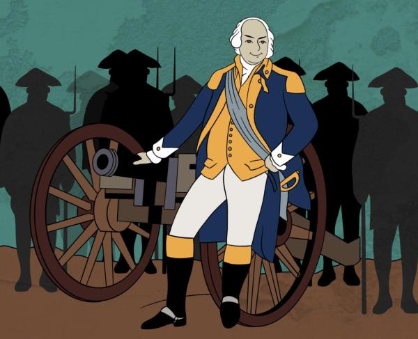 An illustration from the video Benjamin Lincoln: Revolutionary Revenge
