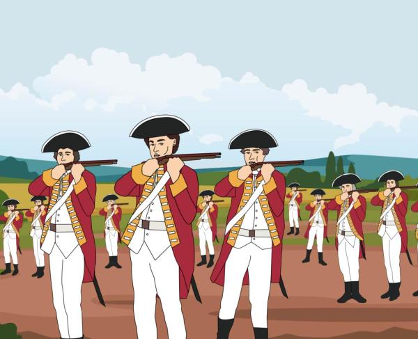 A still from the video Guilford Courthouse: Defeat for Both Sides?