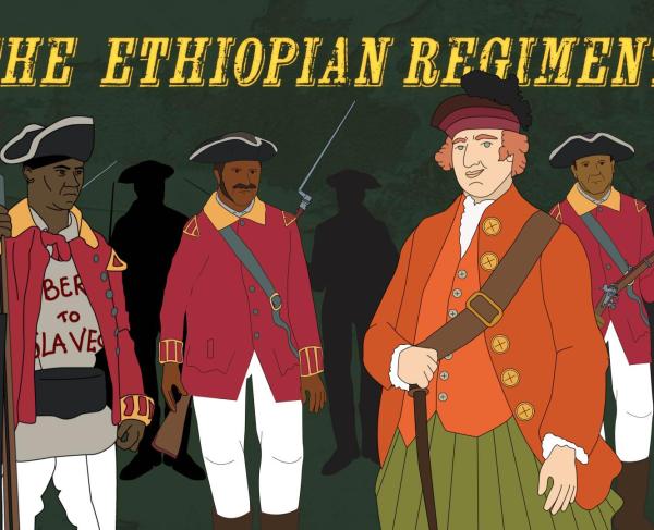 A still from the video The Ethiopian Regiment