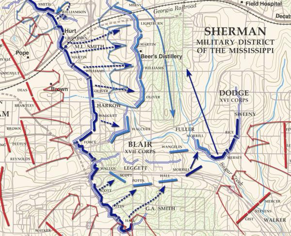 Atlanta - July 22, 1864 Battle Map