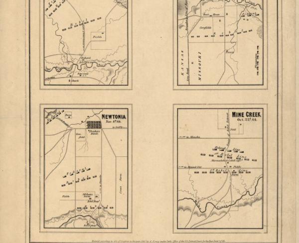 Battle grounds in Missouri during Price's raid in the fall 1864