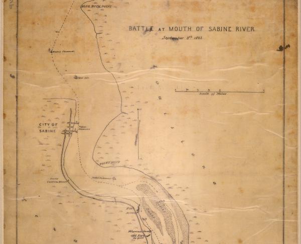 Map of Sabine Pass.
