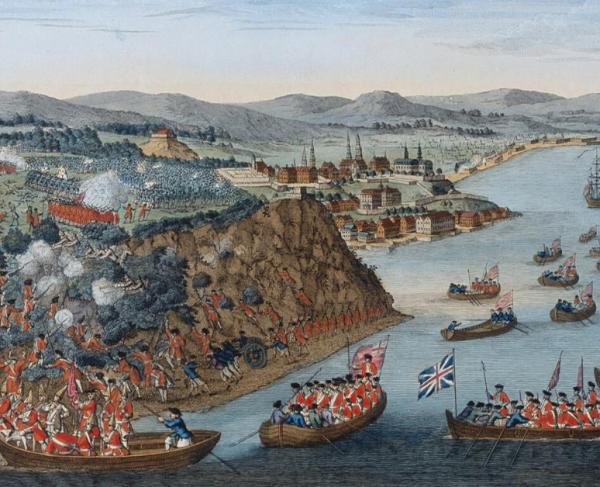 British soldiers land at Quebec