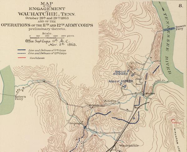 Map of the Battle of Wauhatchie