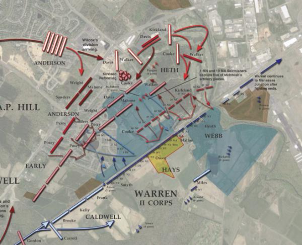 Bristoe Station - October 14, 1863 - Satellite View Battle Map