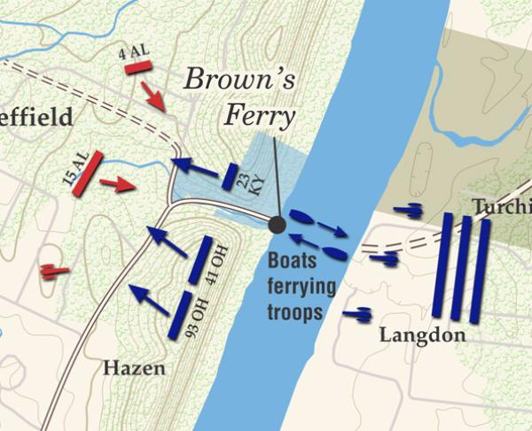 Chattanooga - Browns Ferry - October 27, 1863 Battle Map
