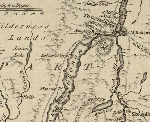 An 18th century map showing Fort 