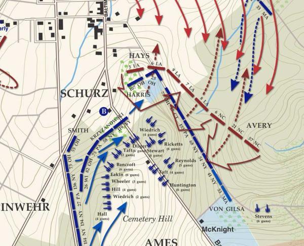 Gettysburg | East Cemetery Hill | July 2, 1863 | 7:30-9:30 am (April 2024)
