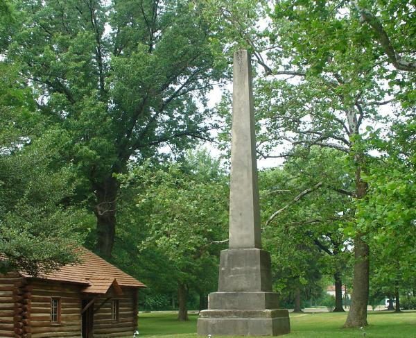 Gnadenhutten monument to the Moravian Christian Indian Martyrs