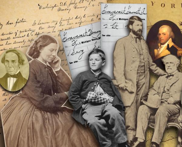 A collage of historical portraits
