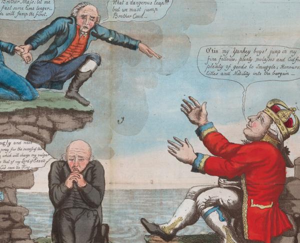 Satirical illustration attacking the Hartford Convention