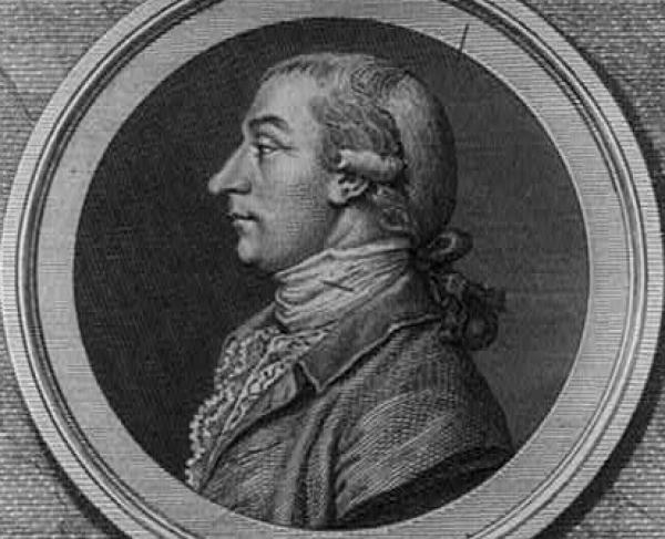 Black and white print of Joseph Reed
