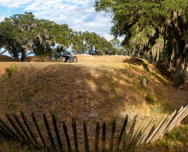 A picture of Fort McAllister State Park in Bryan County, Ga.