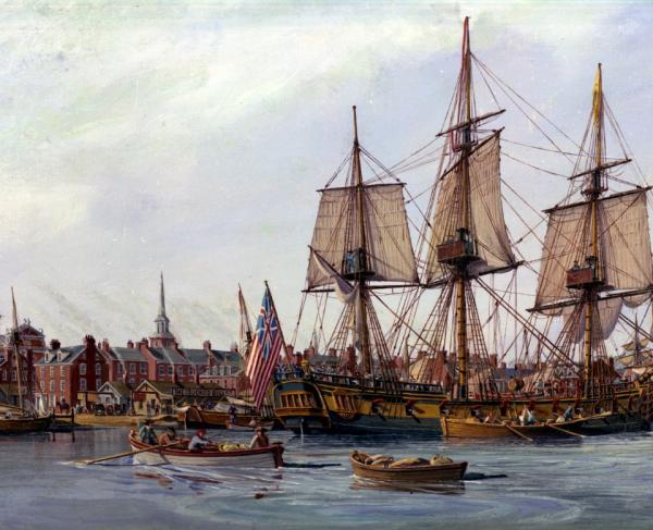 Continental ships in Philadelphia by N. Nowland Van Powell