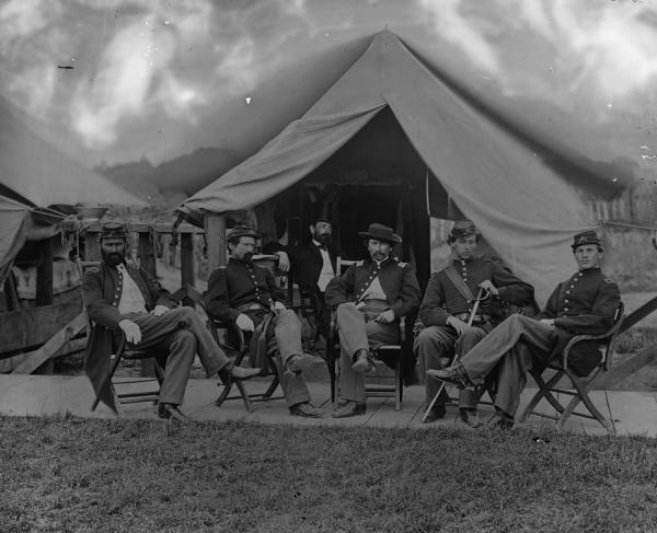 Officers of the 5th US Cavalry in Washington, D.C. June 1865.