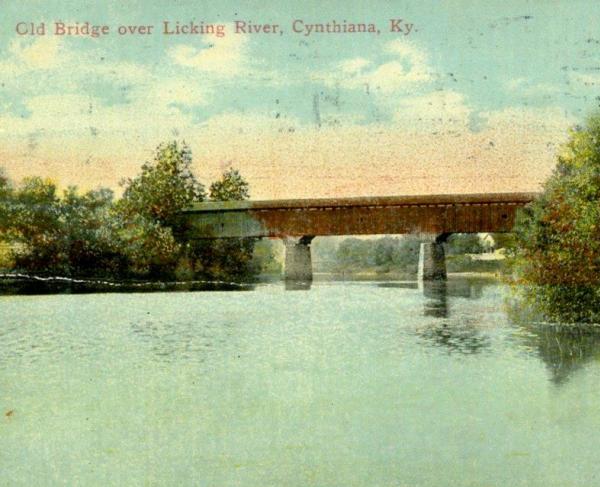 Old Bridge over Licking River, Cynthiana, Kentucky.