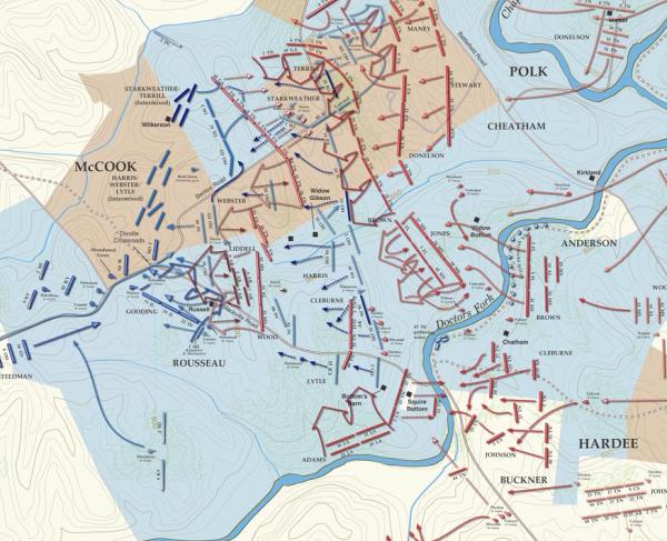 Perryville - October 8, 1862 Battle Map