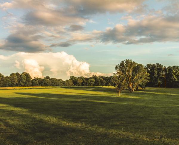 A vibrant sky over the Princeton Battlefield