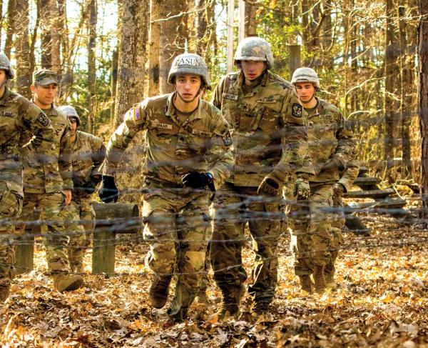 Participants in the U.S. Army ROTC Challenge
