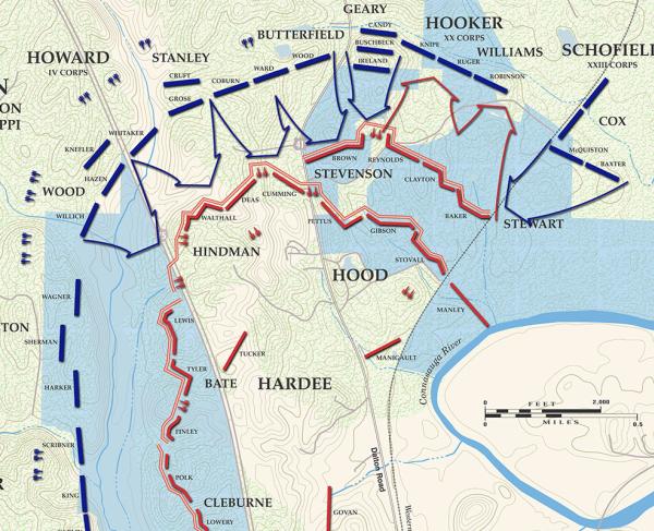Resaca - May 15, 1864 Battle Map
