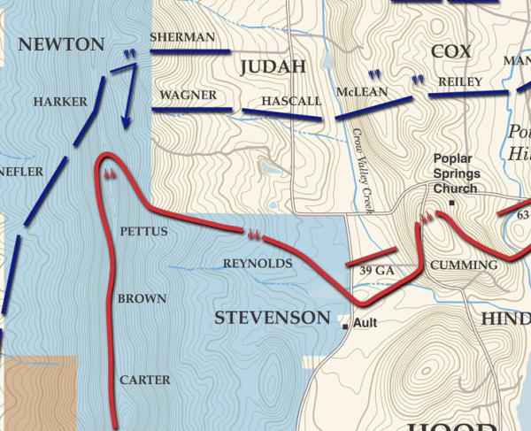 Rocky Face Ridge - May 8, 1864 Battle Map