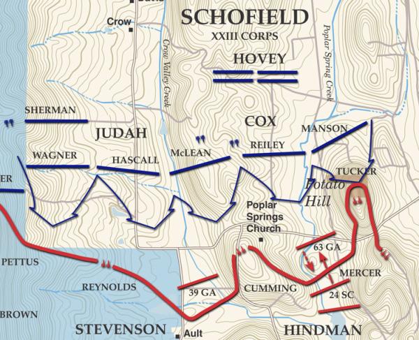 Rocky Face Ridge - May 9, 1864 Battle Map