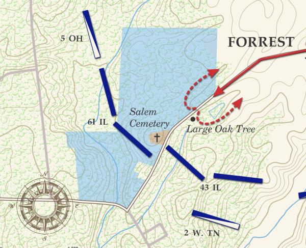 Salem Cemetery - December 12, 1862 Battle Map