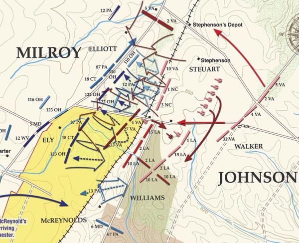 Second Winchester - June 15, 1863 Battle Map