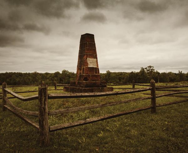 The Groveton Monument at Manassas National Battlefield Park