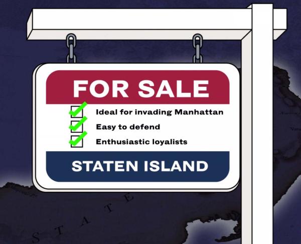 A still from the video How We Became America: Staten Island: Loyalist Enclave