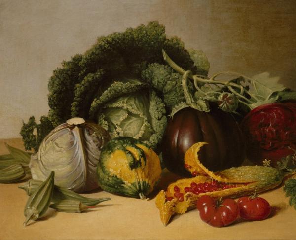 Still Life- Balsam Apple and Vegetables by James Peale