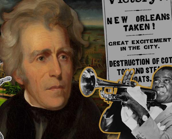 A collage of images representing the city of New Orleans