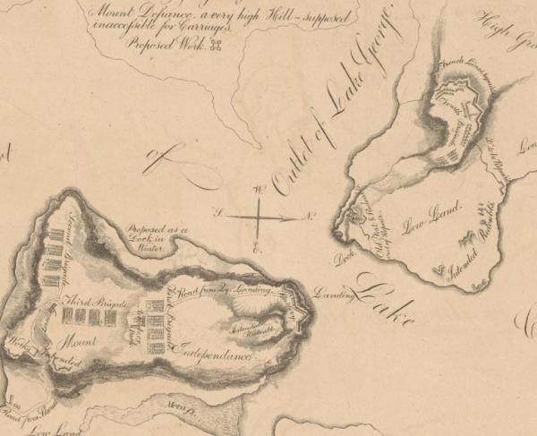 A map of Fort Ticonderoga