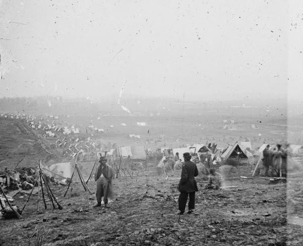 Union soldiers outside Nashville, TN. Winter 1864