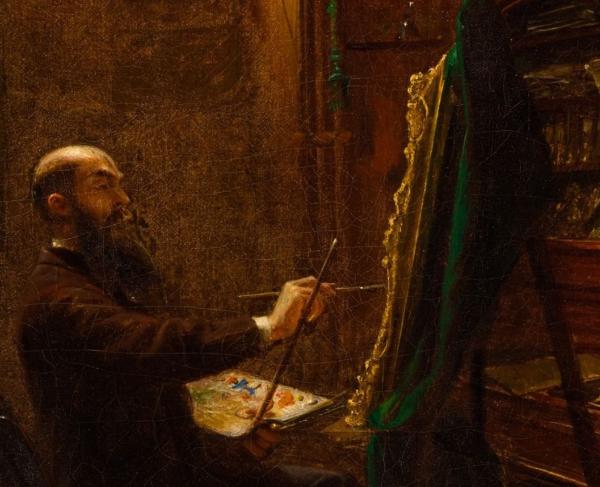 Worthington Whittredge in His Tenth Street Studio (1865), Emanuel Leutze