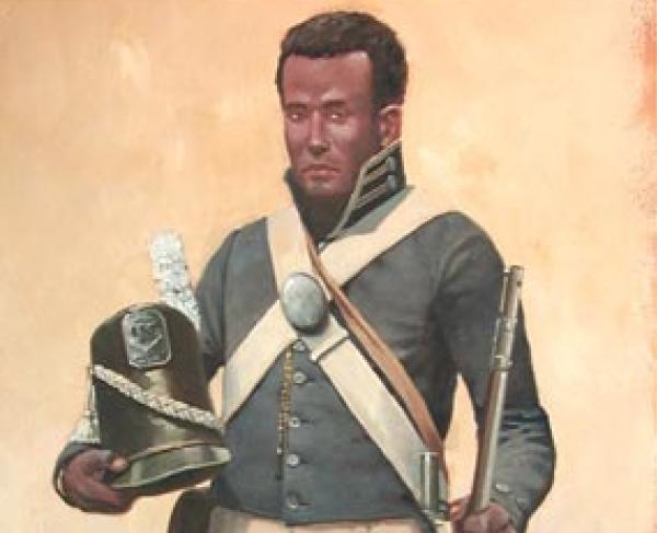 Drawing of Black Soldier in US Army Uniform