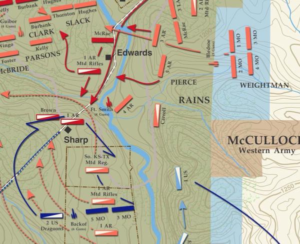 Wilson’s Creek - August 10, 1861 Battle Map