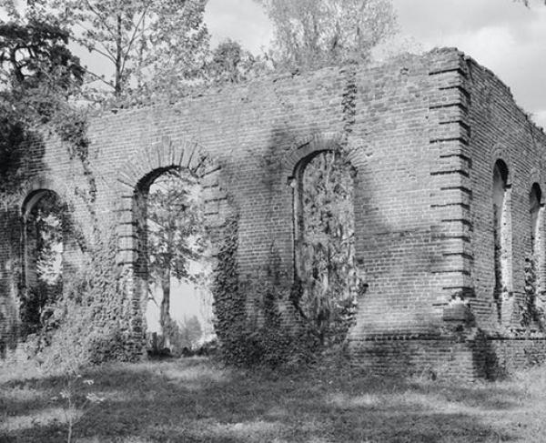 Biggin Church Ruins, photographed April 25, 1940