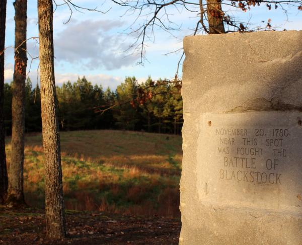 The Battle of Blackstock marker at Battle of Blackstock's Historic Site.