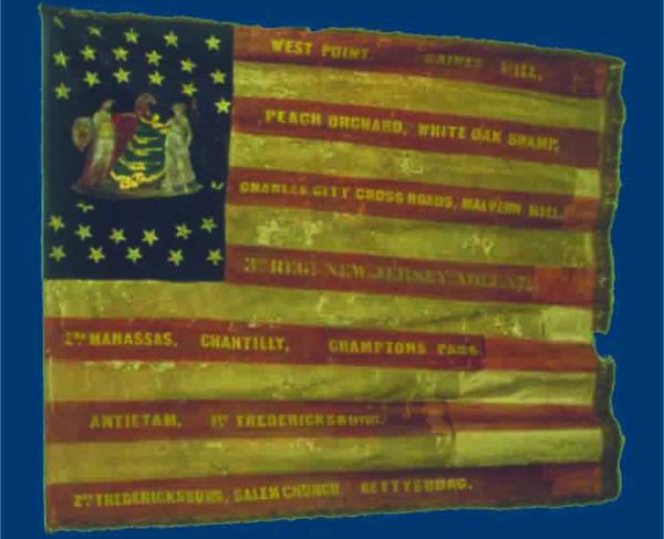 National Color with battle honors, 3rd Infantry Regiment, New Jersey Volunteers, 1861