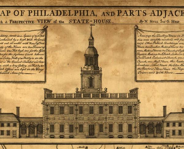 A Map of Philadelphia and Parts Adjacent, Independence Hall Detail