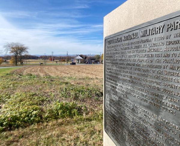 A photograph of Pickett's Charge, Gettysburg National Military Park, Pa.