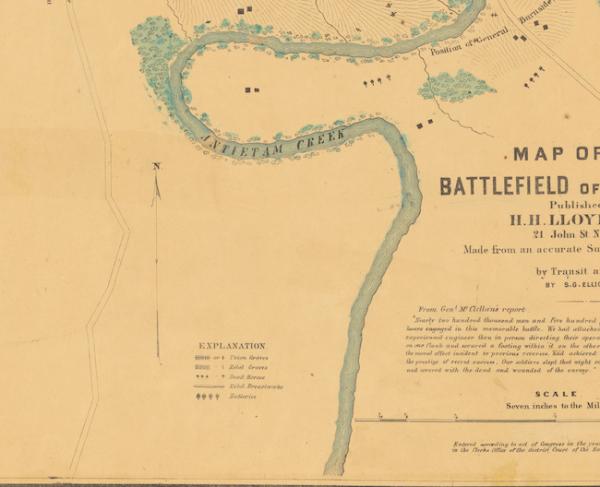 La batalla de Antietam Battle Facts - Antietam Elliot Map Segment 0 