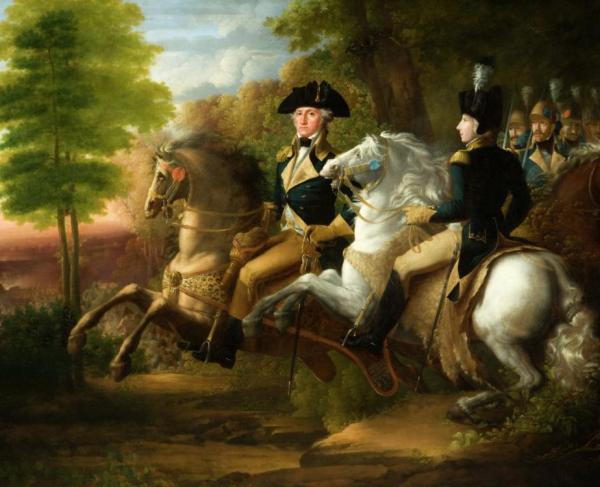 Washington and Lafayette at the Battle of Brandywine